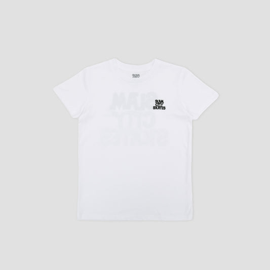 Slam City Classic Scale Logo Youth T-Shirt White
