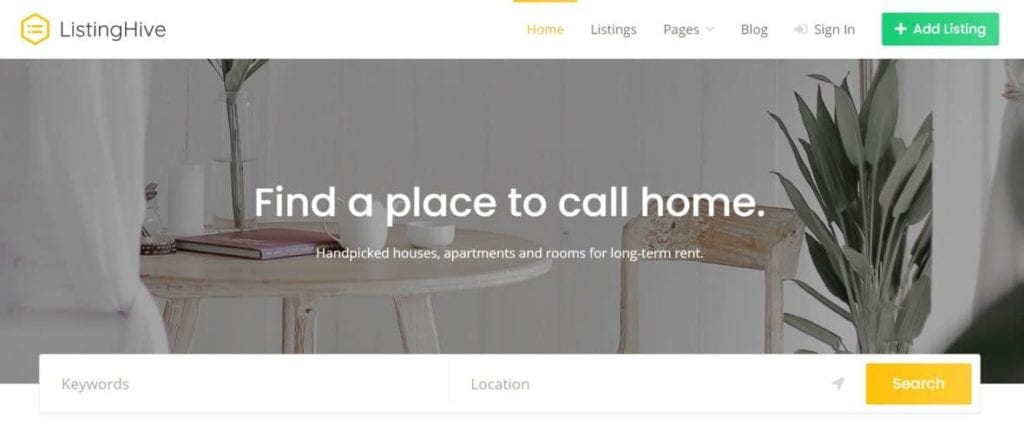 Best free directory theme WordPress -Listing Hive