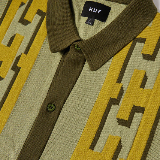 HUF Pillar Shortsleeve Knit Sweater Moss