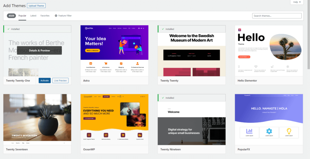 WordPress Themes
