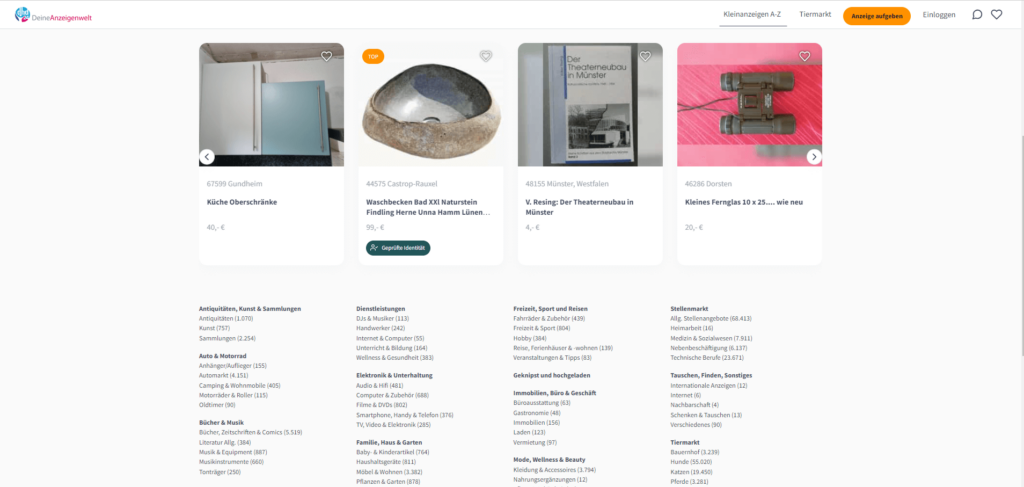 Best Europe Classified Websites