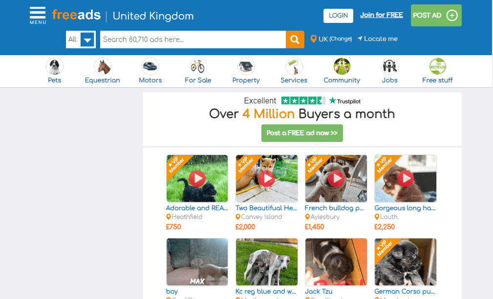 Free UK Classified Sites