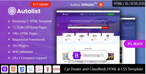 Best Classified Website Templates- Autolist