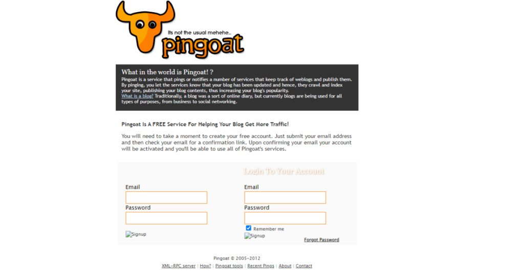 Free Ping Submission Sites